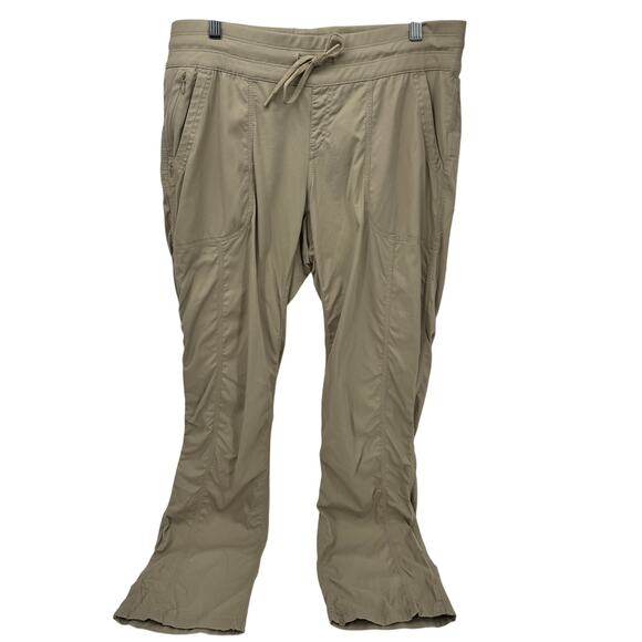 The North Face Aphrodite Pants Womens Large Khaki Tan Hiking Gorpcore UPF 40+ - Picture 2 of 10